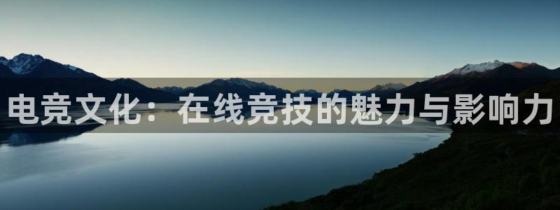南宫电竞登陆：电竞文化：在线竞技的魅力与影响力