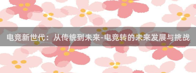 南宫电竞登陆：电竞新世代：从传统到未来-电竞转的未来发展与挑战
